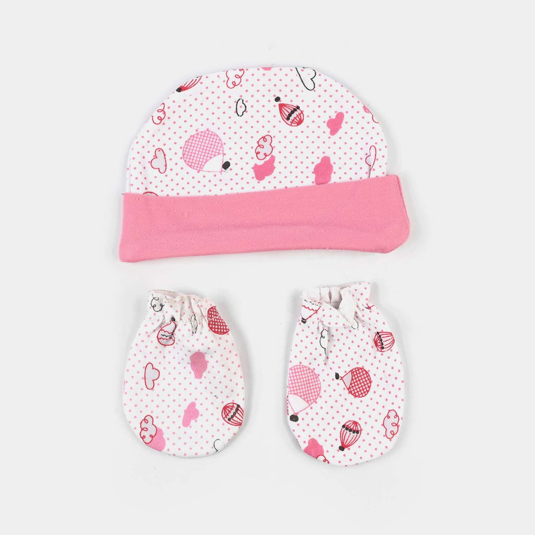 Baby Swaddle with Cap & Mittens Set