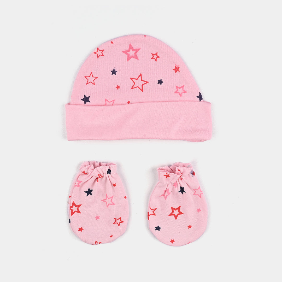 Baby Swaddle with Cap & Mittens Set