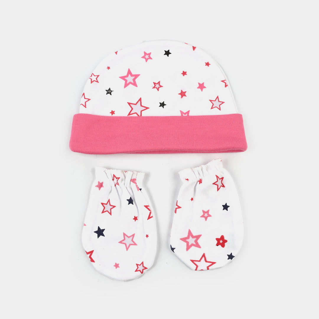 Baby Swaddle with Cap & Mittens Set