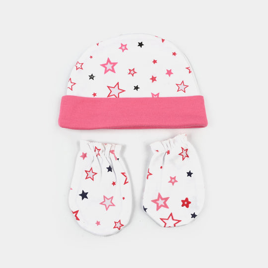 Baby Swaddle with Cap & Mittens Set