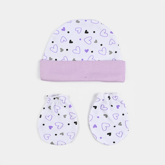 Baby Swaddle with Cap & Mittens Set