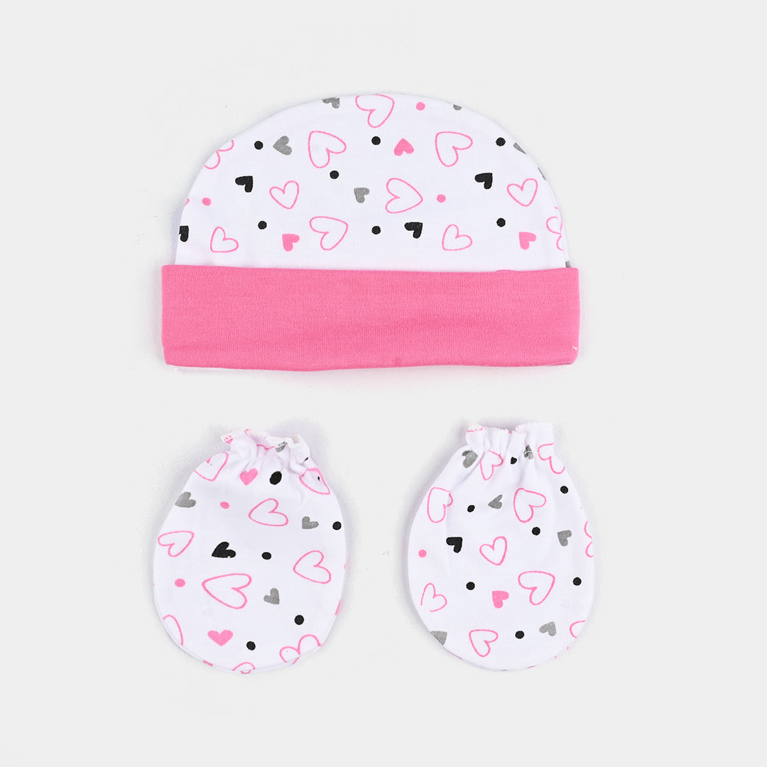 Baby Swaddle with Cap & Mittens Set
