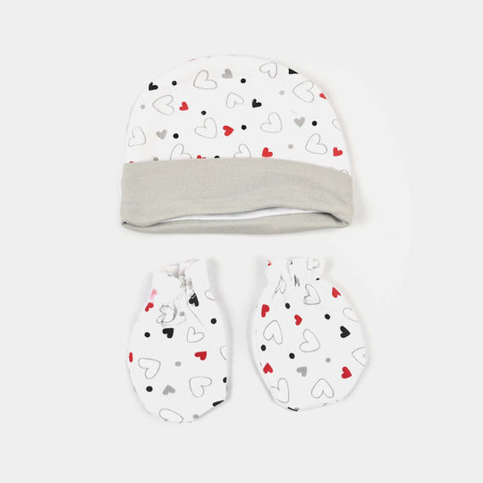 Baby Swaddle with Cap & Mittens Set