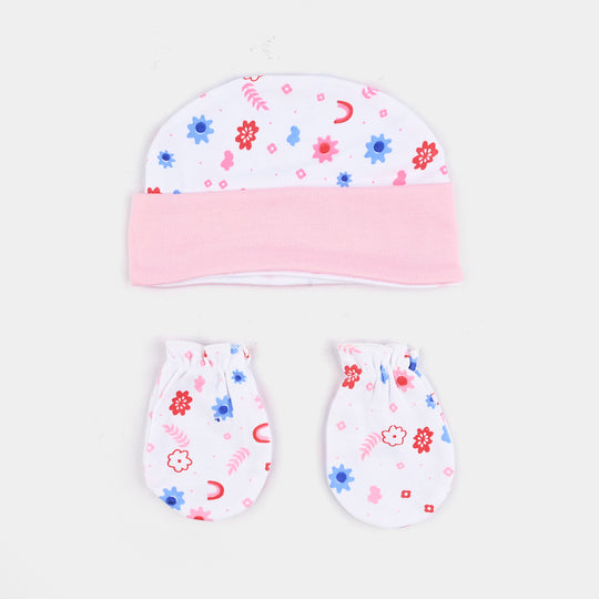 Baby Swaddle with Cap & Mittens Set