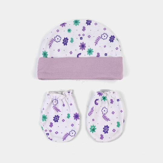 Baby Swaddle with Cap & Mittens Set