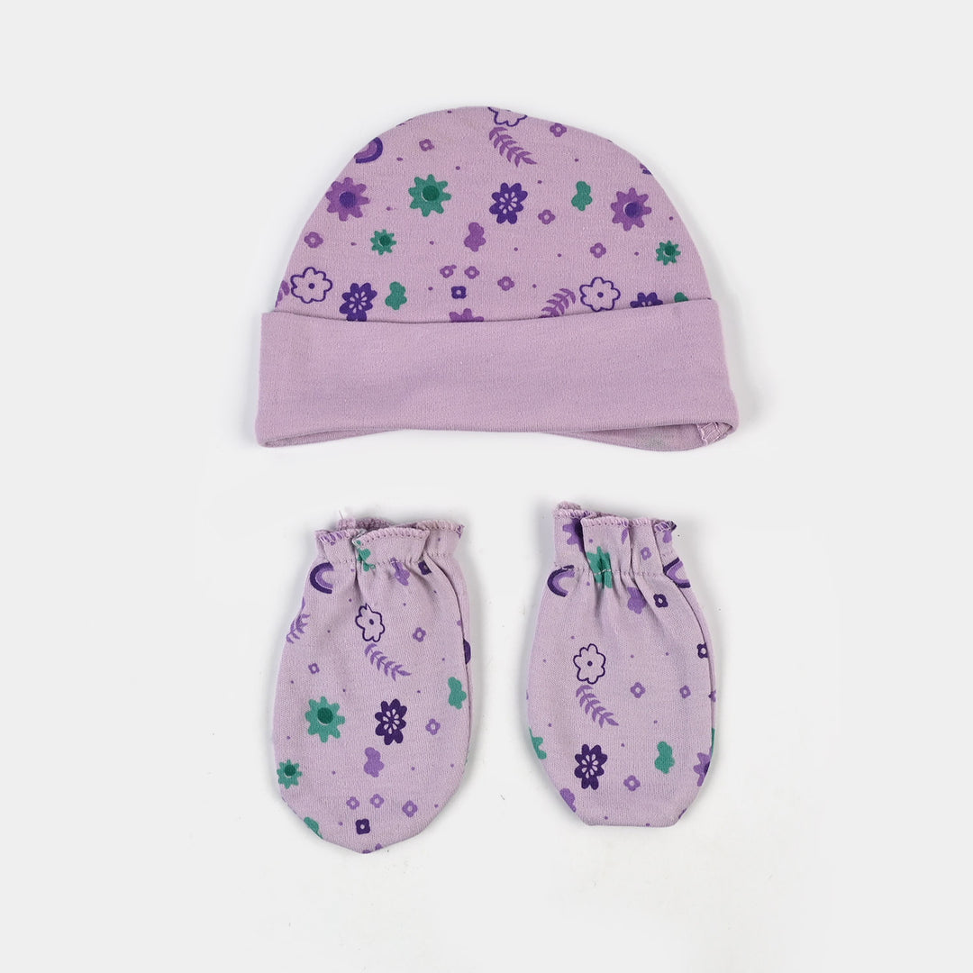 Baby Swaddle with Cap & Mittens Set