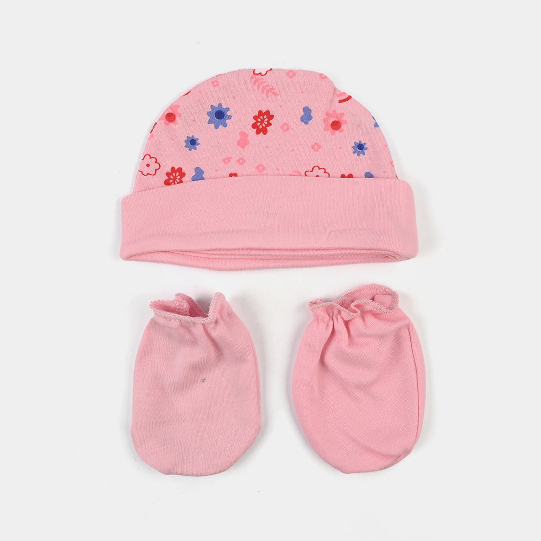 Baby Swaddle with Cap & Mittens Set