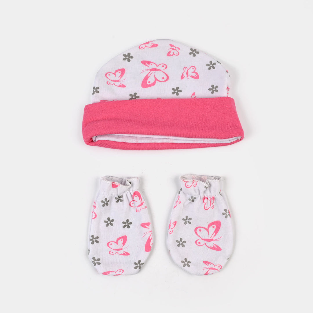 Baby Swaddle with Cap & Mittens Set