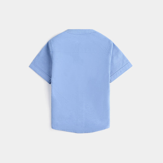 Infant Boys Cotton Basic Casual Shirt (Roarr)-Blue