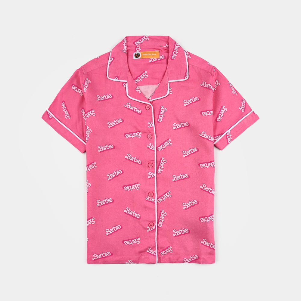 Girls Viscose Nightwear-Pink