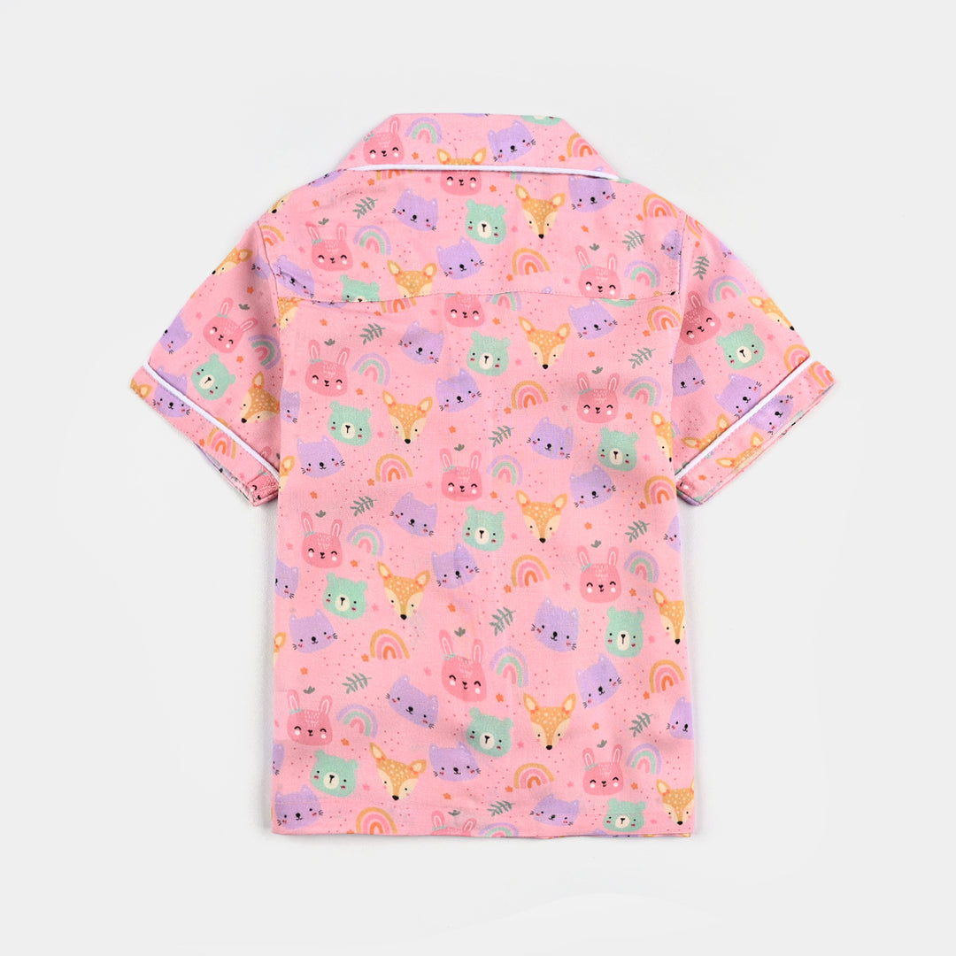 Infant Girls Viscose Nightwear Jungle Friends-Multi