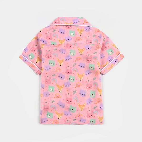 Infant Girls Viscose Nightwear Jungle Friends-Multi