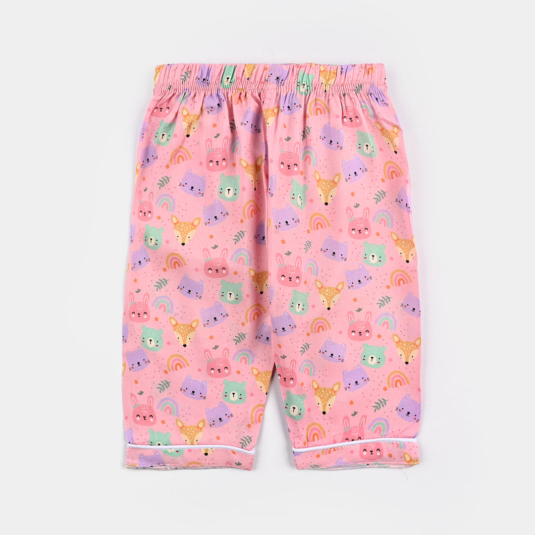 Infant Girls Viscose Nightwear Jungle Friends-Multi