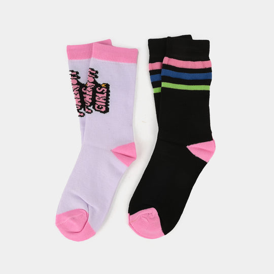 Girls Pack of 2 Socks Power Puff Girls-White