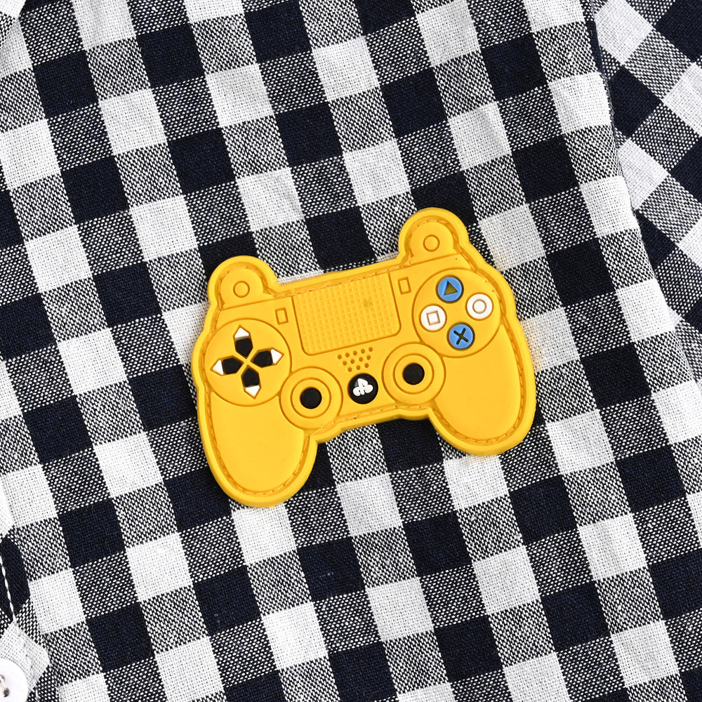 Boys Yarn Dyed Casual Shirt H/S (Controller)-BLACK