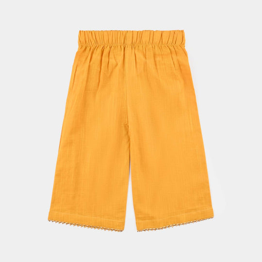Infant Girls Cotton Slub Emb 2Pcs Laila-Mustard