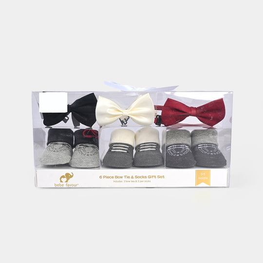 BABY BOOTIES AND HEADBANDS 6PCS SET