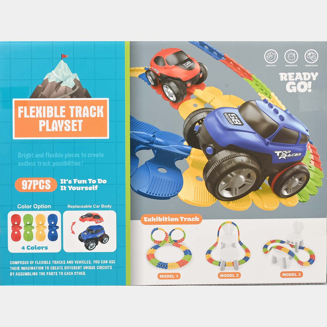 Flexible Dynamic Car Track Playset | 97Pcs