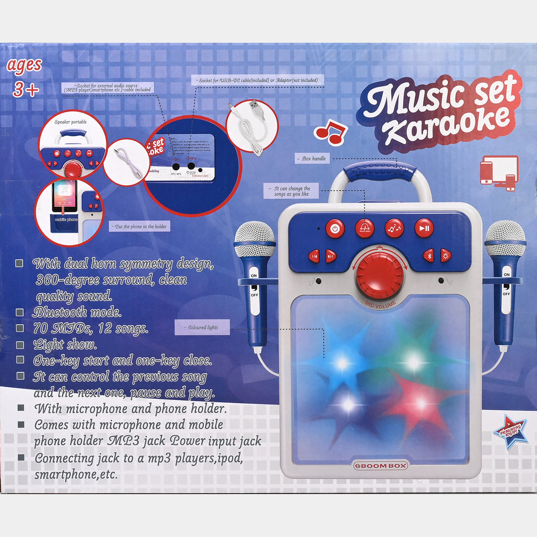 Musical Set Karaoke Microphone with Lights for Kids