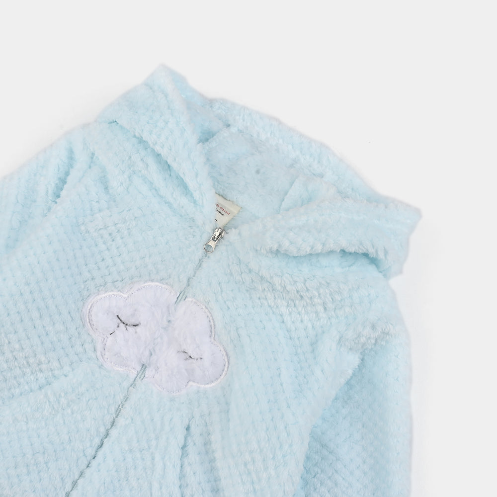 Infant Unisex Sherpa Romper-BLUE