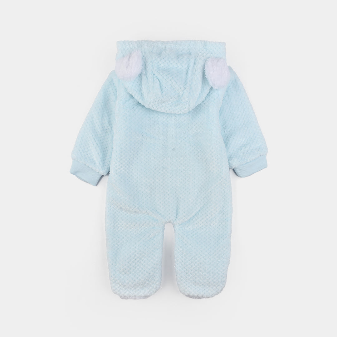 Infant Unisex Sherpa Romper-BLUE