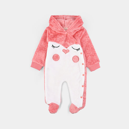Infant Unisex Velour Romper-White