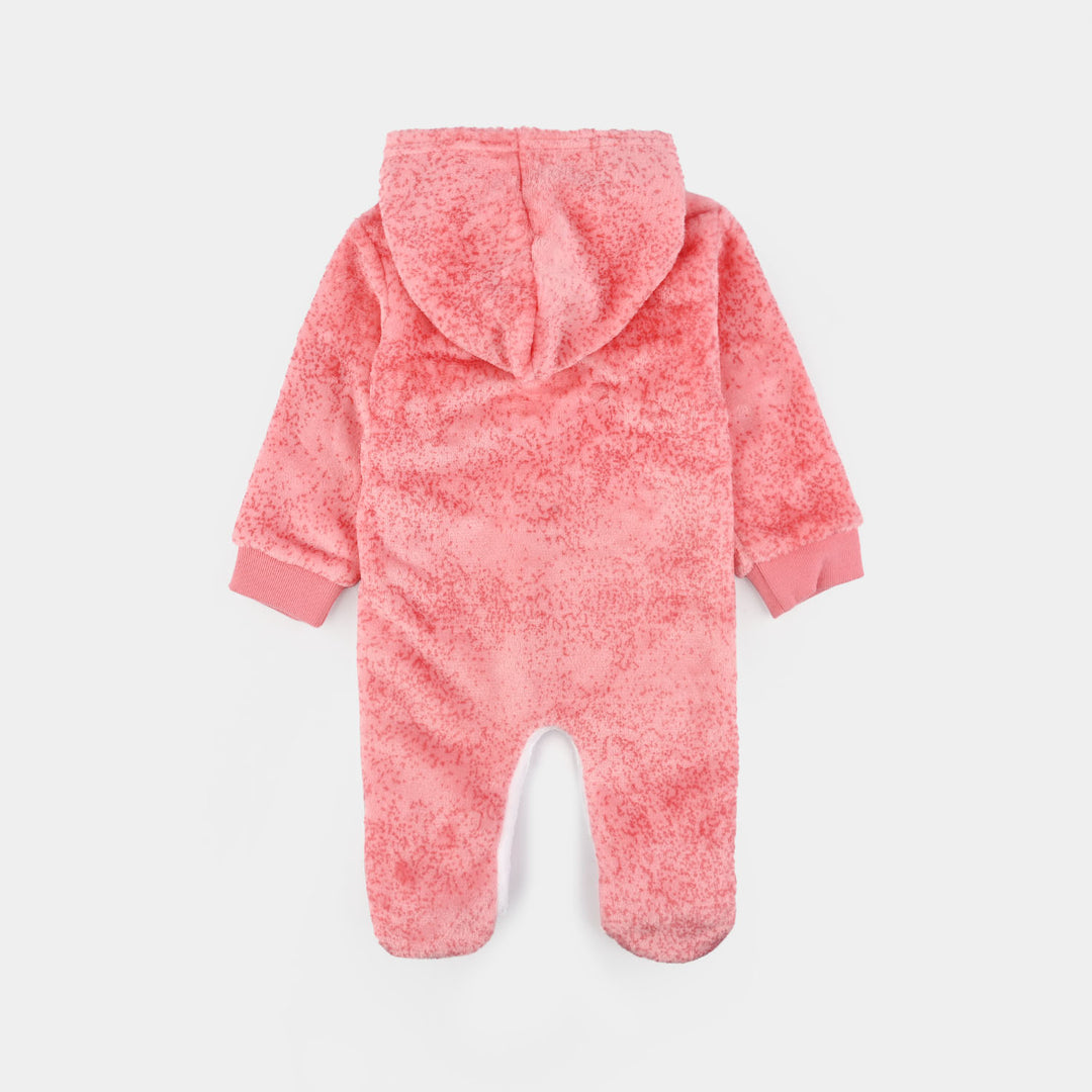 Infant Unisex Velour Romper-White