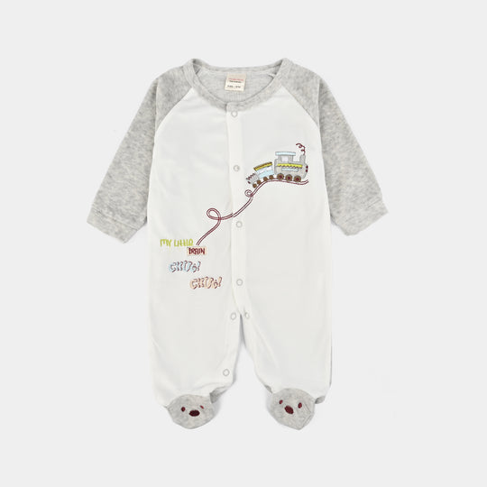 Infant Unisex Terry Romper-GREY