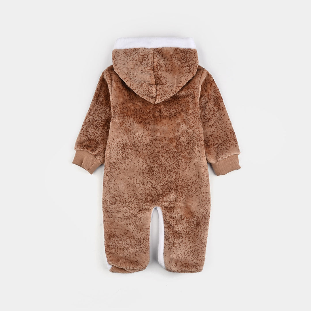 Infant Unisex Velour Romper-White