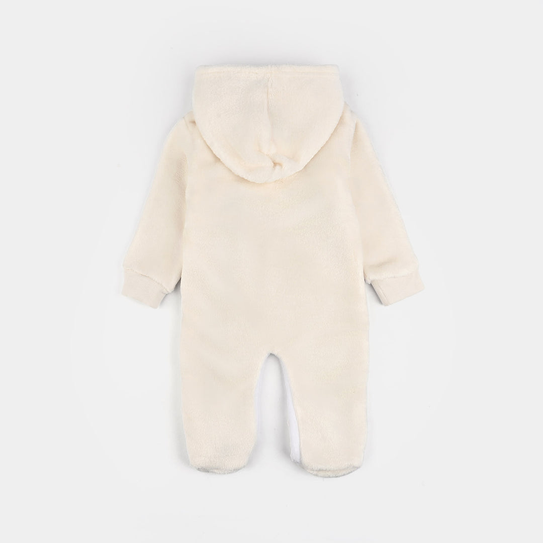 Infant Unisex Sherpa Romper-BEIGE
