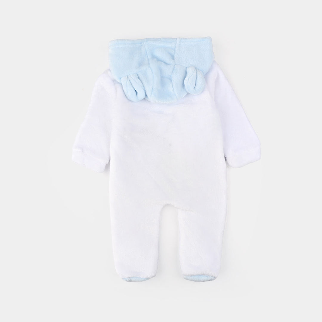 Infant Unisex Sherpa Romper-BLUE