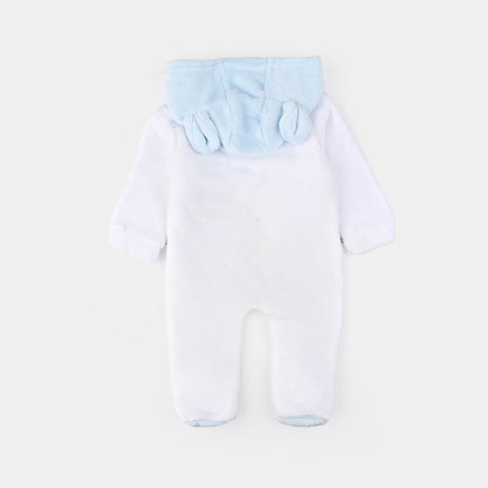 Infant Unisex Sherpa Romper-BLUE