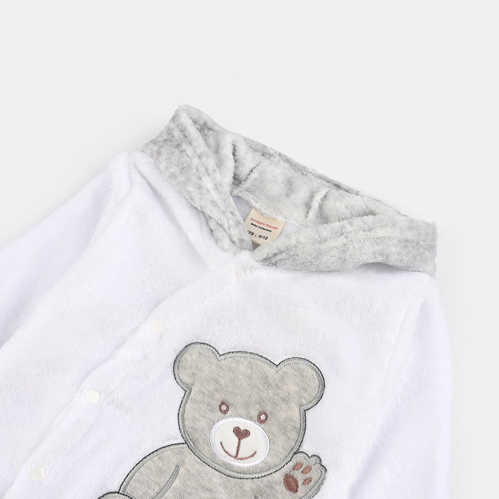 Infant Unisex Sherpa Romper-GREY