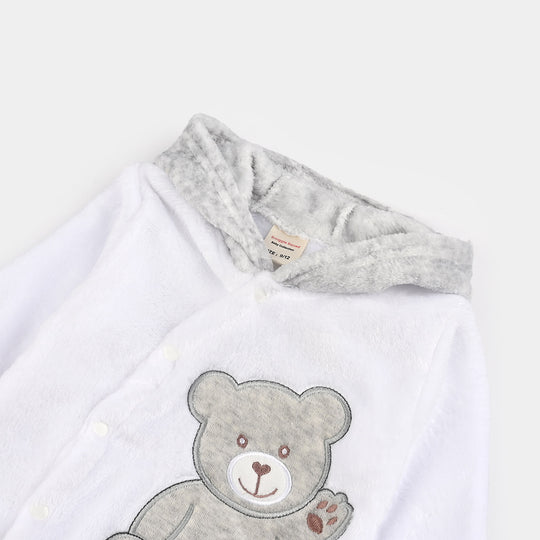 Infant Unisex Sherpa Romper-GREY