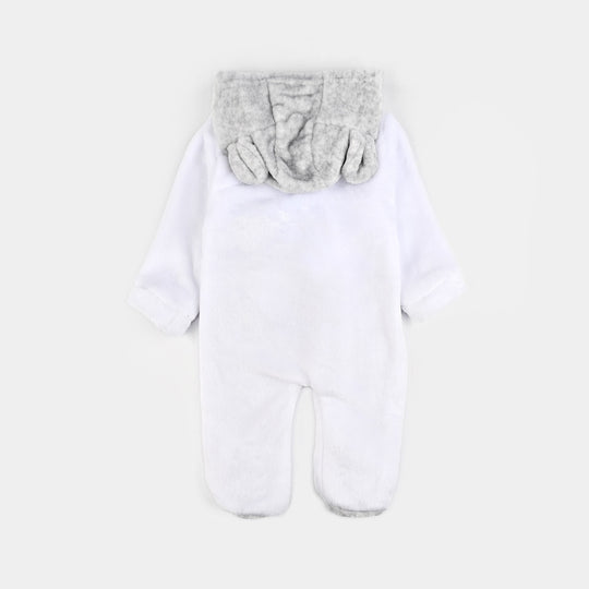 Infant Unisex Sherpa Romper-GREY