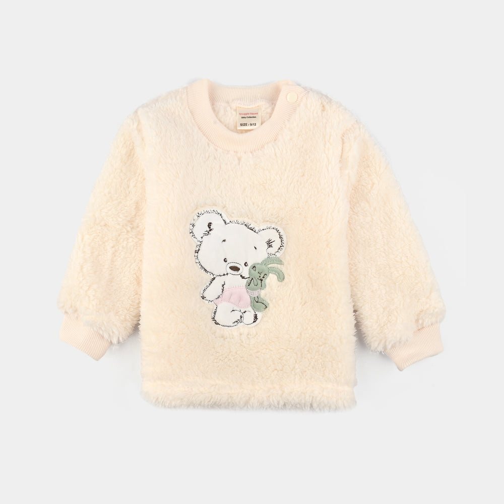 Infant Boys Faux Fur Suit-BEIGE