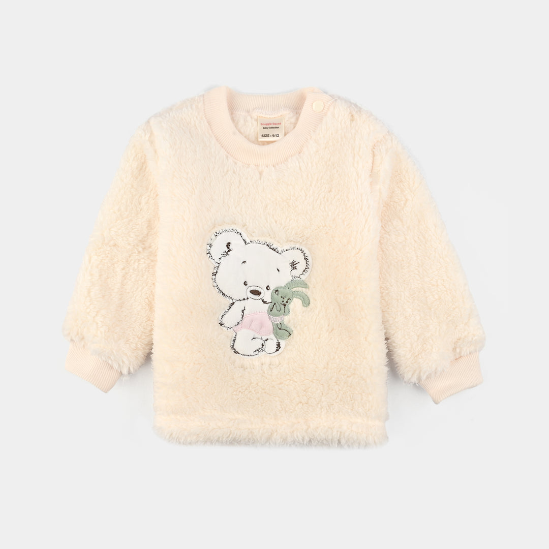 Infant Boys Faux Fur Suit-BEIGE