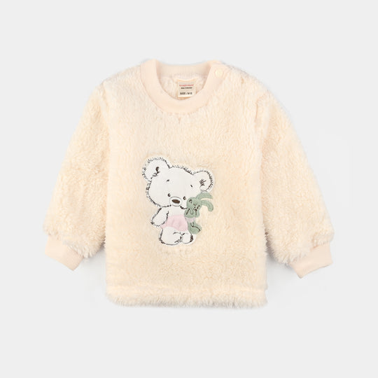 Infant Boys Faux Fur Suit-BEIGE