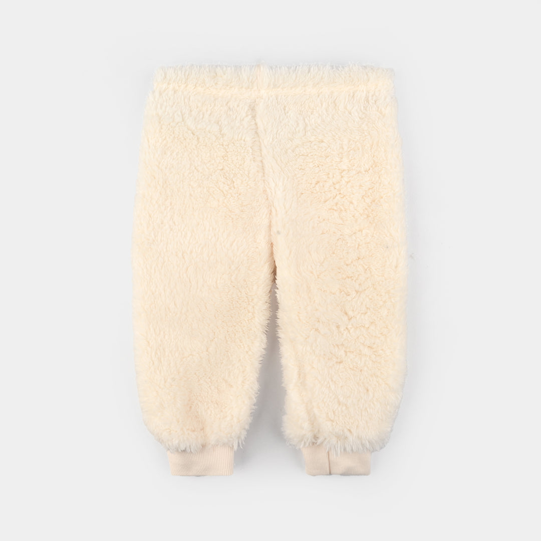 Infant Boys Faux Fur Suit-BEIGE