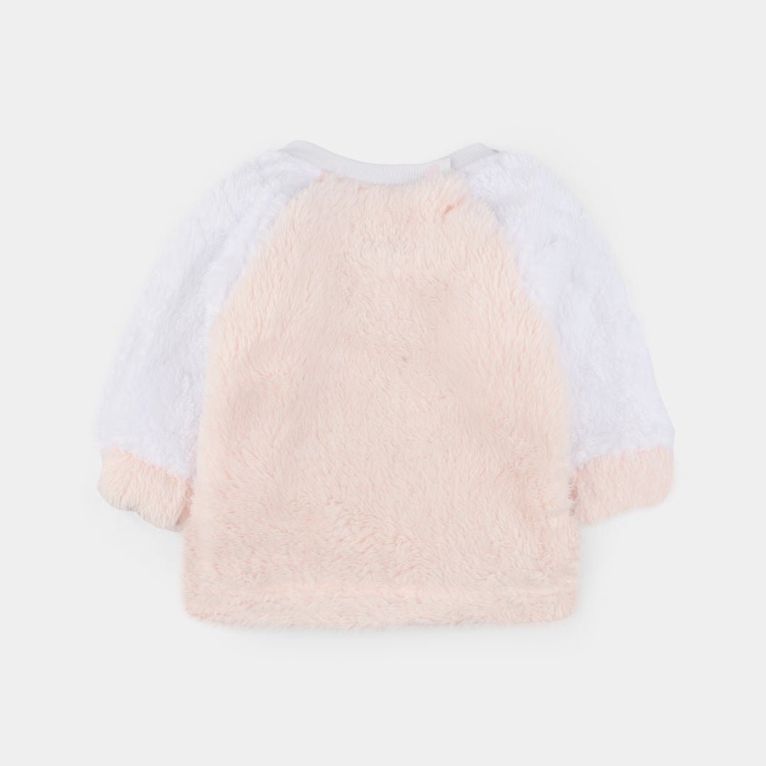 Infant Boys Faux Fur Suit-Pink
