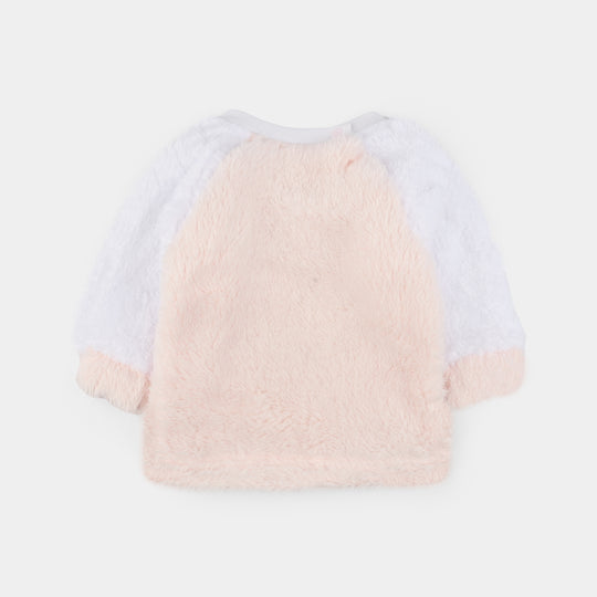 Infant Boys Faux Fur Suit-Pink