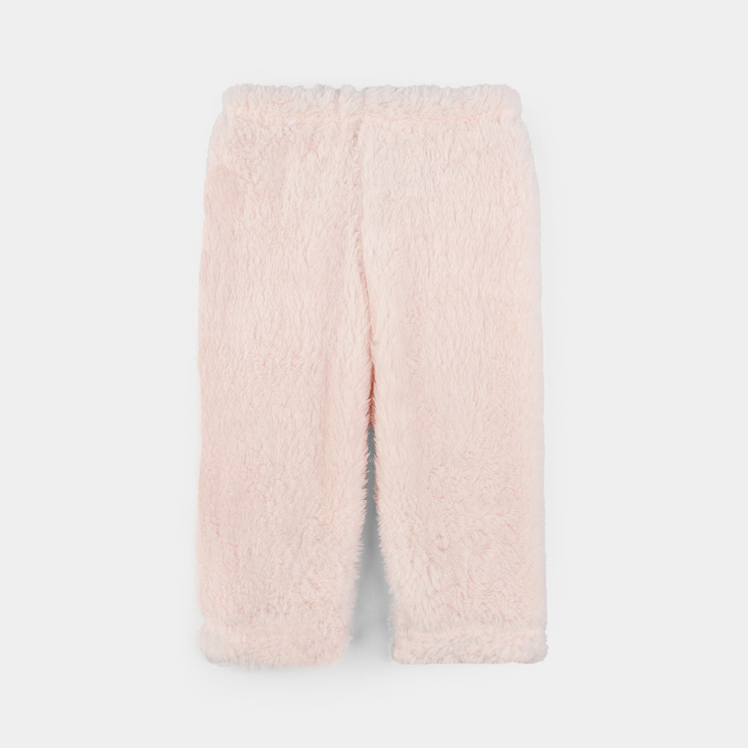 Infant Boys Faux Fur Suit-Pink