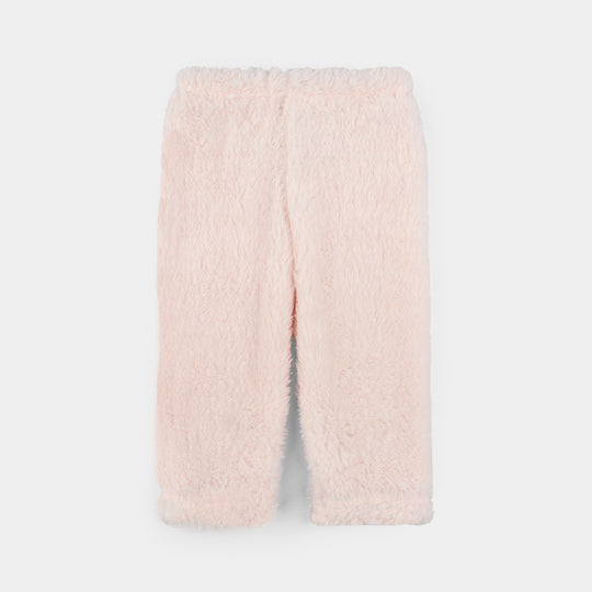 Infant Boys Faux Fur Suit-Pink