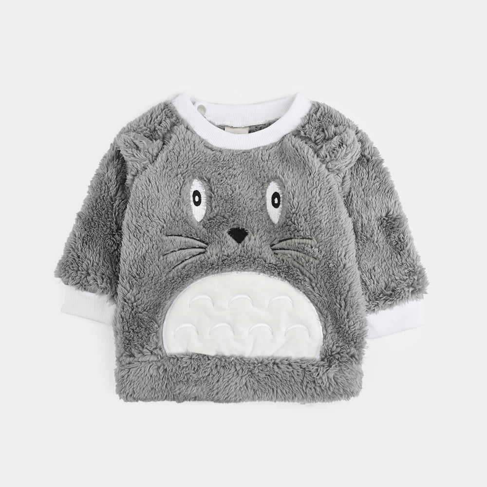 Infant Boys Faux Fur Suit - GREY