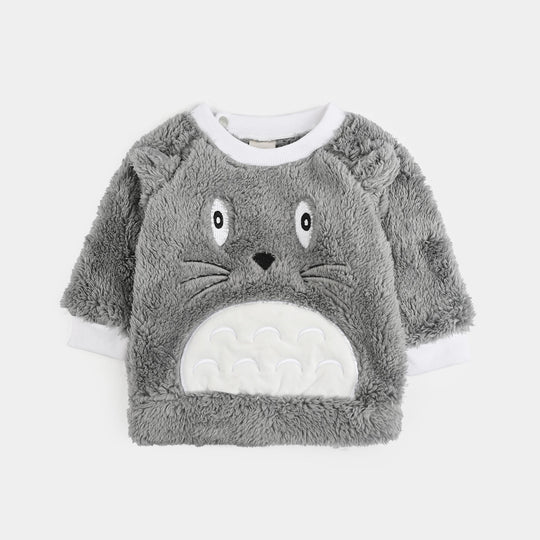 Infant Boys Faux Fur Suit - GREY