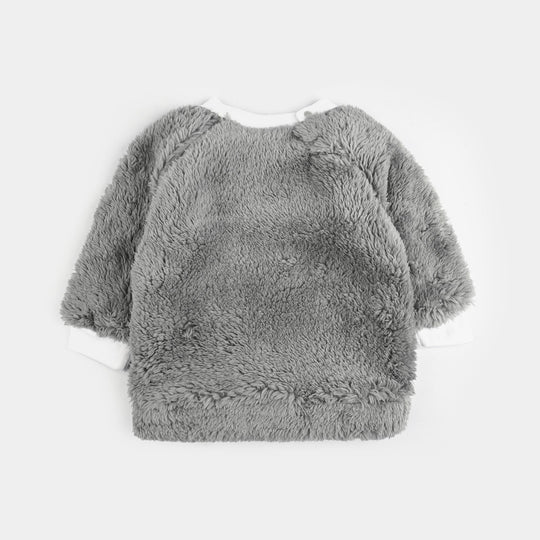 Infant Boys Faux Fur Suit - GREY