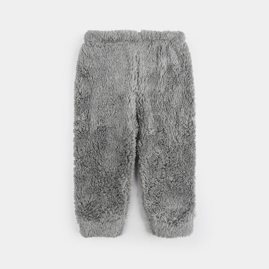 Infant Boys Faux Fur Suit - GREY