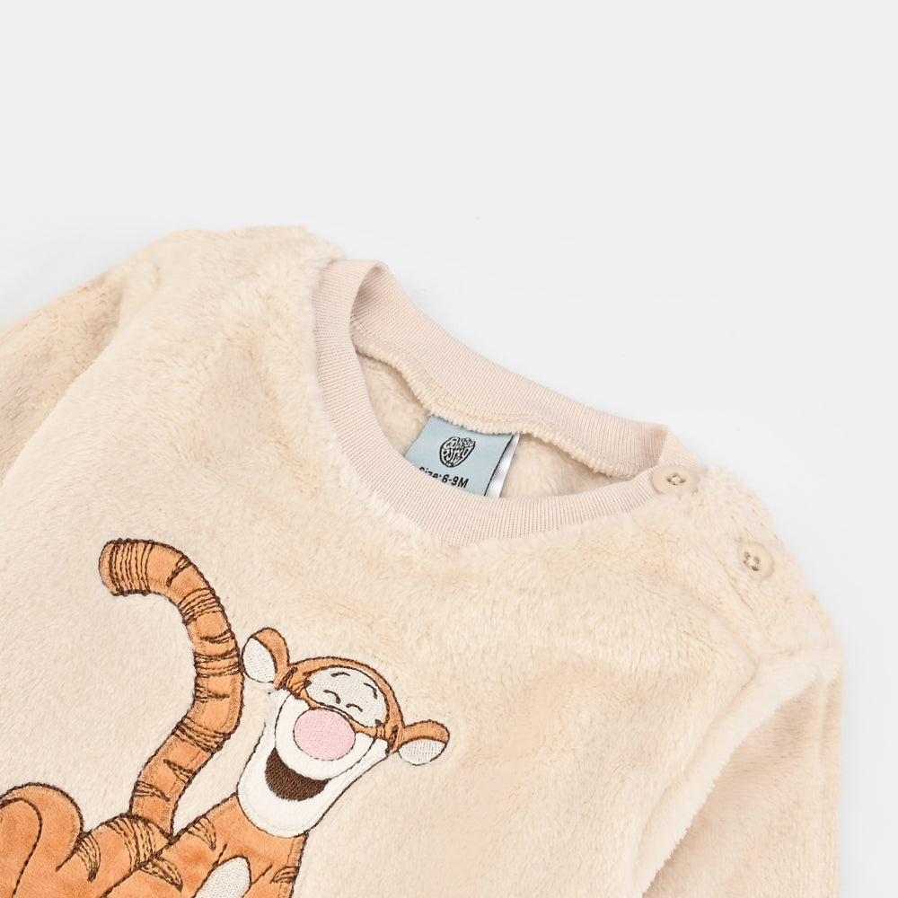 Infant Boys Romper Lion-Sand Shell