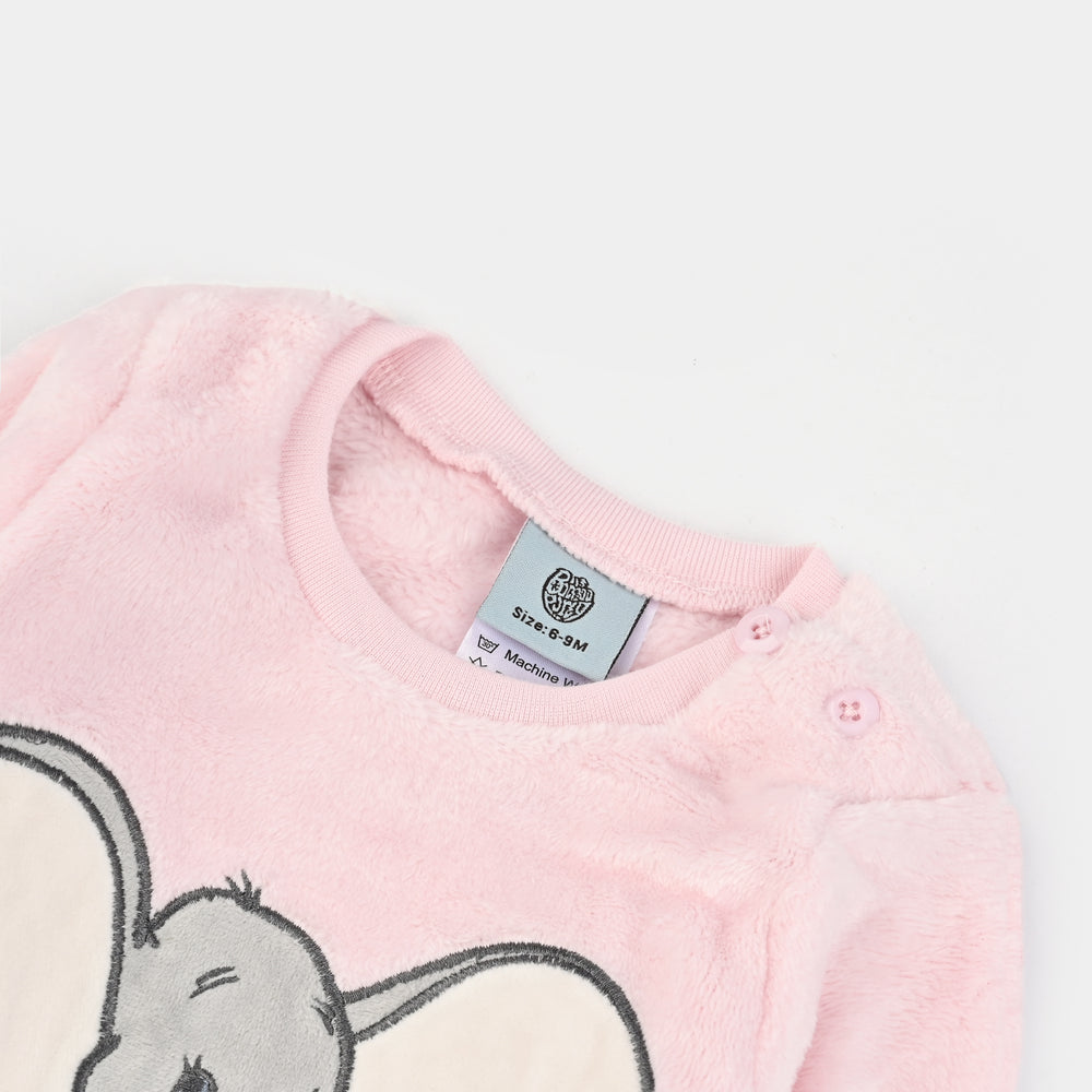 Infant Boys Romper Elephant-White Sand