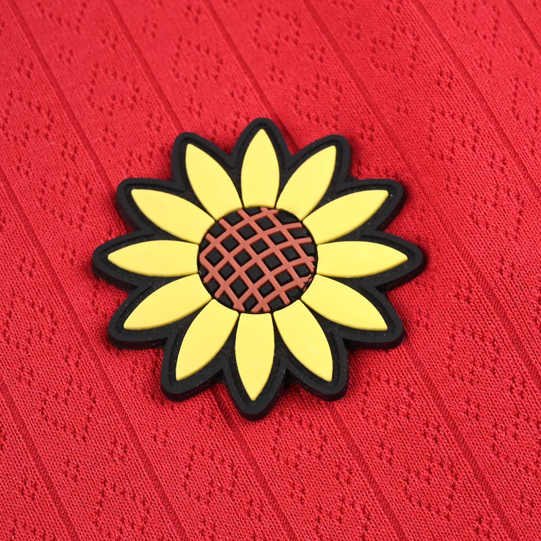 Girls Jacquard T-Shirt H/S SUNFLOWER-Red